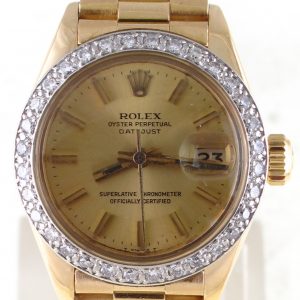 Pre-Owned Ladies Vintage Rolex Presidential (1972) 18kt Yellow Gold Model 6920 Front Close