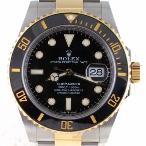 Pre-Owned Rolex Submariner (2021) Two Tone Model 126613LN Front Close