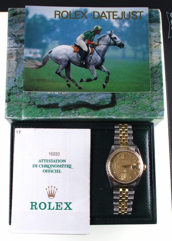 Pre-Owned Rolex Two Tone Datejust (1995) 16233 b and p outside