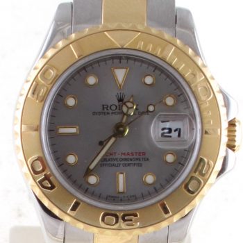 Pre-Owned Rolex Yachtmaster Slate/Grey Dial (1997) Two Tone #69623