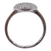 1.00 ctw Pave Cluster Oval Diamond Fashion Ring 14k White Gold Top
