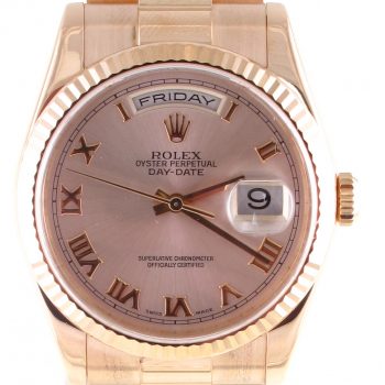 Pre-Owned Day-Date President (2004) 18kt Rose Gold 118235