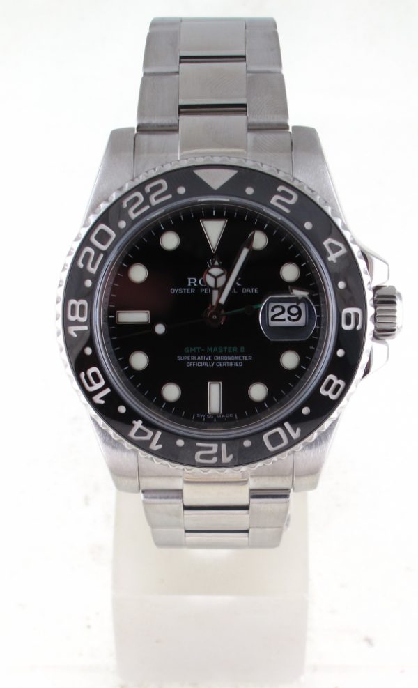 Pre-Owned Rolex GMT Master II (2007) Stainless Steel Model 116710LN Front