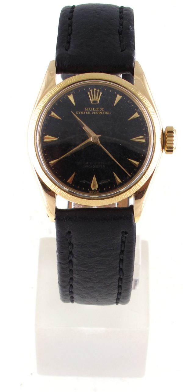 Pre-Owned Rolex Oyster Perpetual (1958) 18kt Yellow Gold 31MM 6547 Front