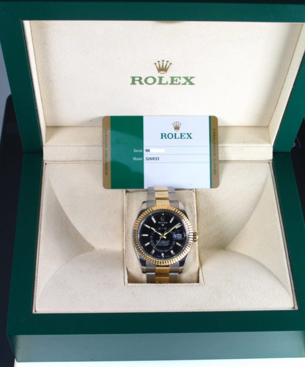 Pre-Owned Rolex Two Tone Sky-Dweller (2019) 326933 b and p inside