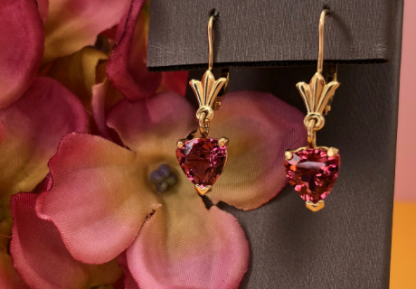 Pink Gemstone earrings in Tampa at Arnold Jewelers