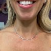 Diamond by the Inch Paper Clip Chain Necklace Worn