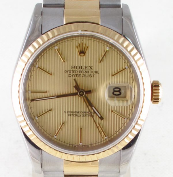 Pre-Owned Rolex Datejust (1997) Two Tone 36MM 16233 Front Close