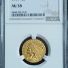 1911 $5 Indian Half Eagle AU58