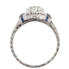 1920's Art Deco Diamond Engagement Ring 1.28 ctw in Platinum upright