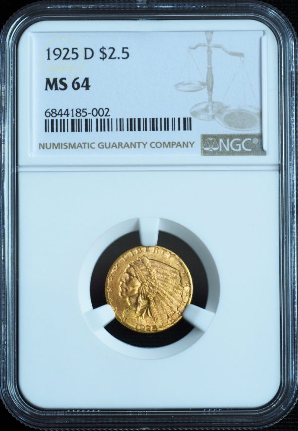 1925-D $2.5 Indian Quarter Eagle MS64