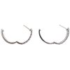 Diamond Oval Hoop Earrings 1.32ctw 10k White Gold Closure