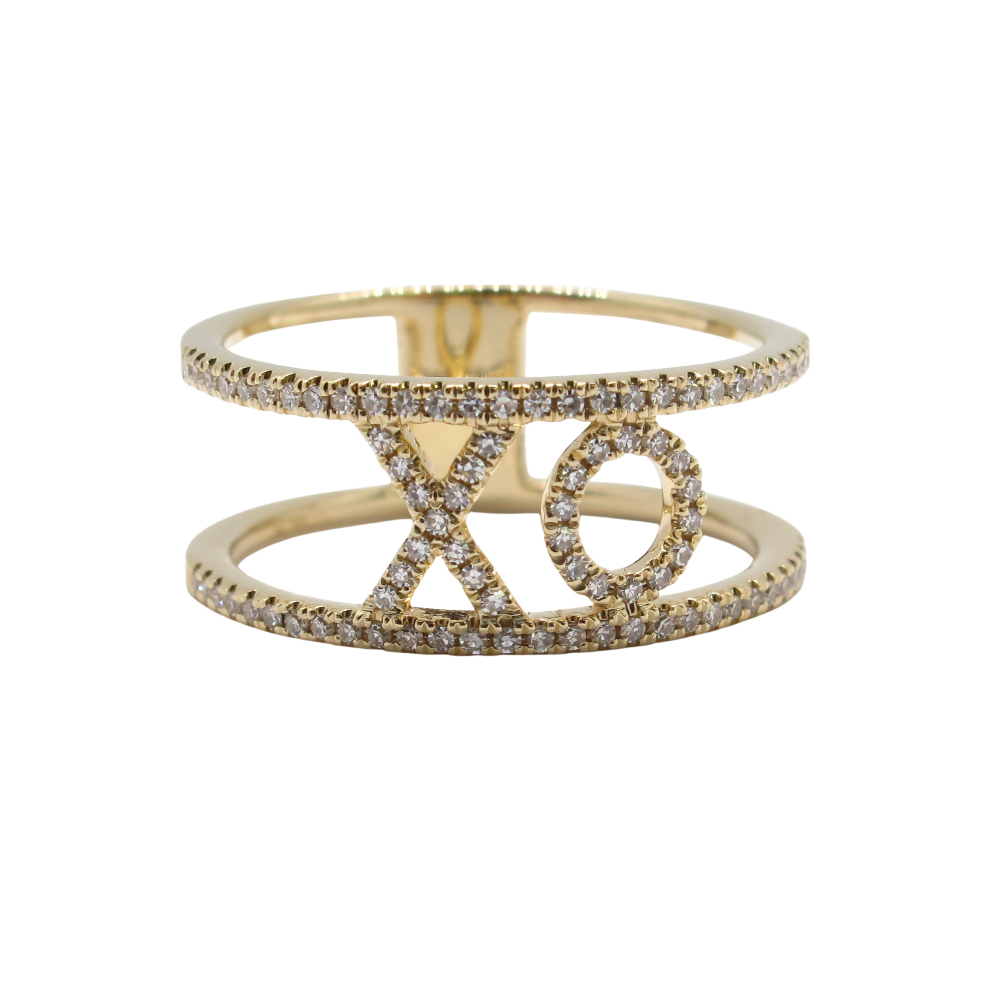 Buy XO Diamond Open Shank Ring 14k Yellow Gold .17ctw Online Arnold