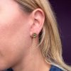 Katerina Marmagioli Ancient Emerald Gold Earrings Worn