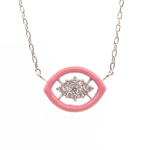 Katerina Marmagioli Groovy Pink Diamond Necklace Closeup