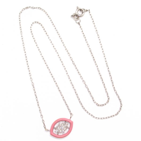 Katerina Marmagioli Groovy Pink Diamond Necklace Full
