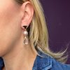 Katerina Marmagioli Royal Pearl Drop Earrings Gold Worn