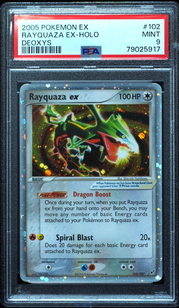 2005 Rayquaza EX 102/107 EX Deoxys Holo Pokemon Card PSA 9 Mint