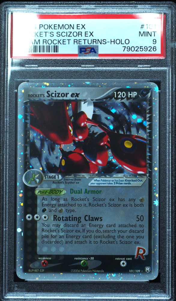 Rocket's Scizor EX 101/109 EX Team Rocket Returns Pokemon Card PSA 9 Mint