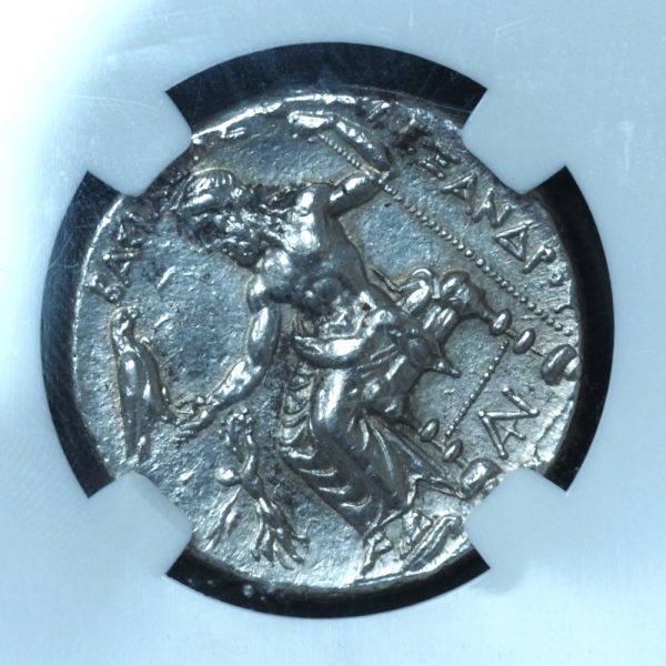 336-323 BC Macedon Alexander the Great AR Tetradrachm Fine Style NGC Ch. AU