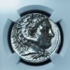 336-323 BC Macedon Alexander the Great AR Tetradrachm Fine Style NGC Ch. AU
