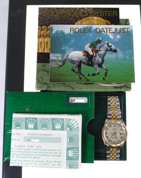Pre-Owned Rolex Datejust Thunderbird (1990) Two Tone 16233 b and p outside