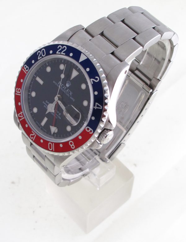 Pre-Owned Rolex GMT Master II (1992) Stainless Steel Model 16710 Left