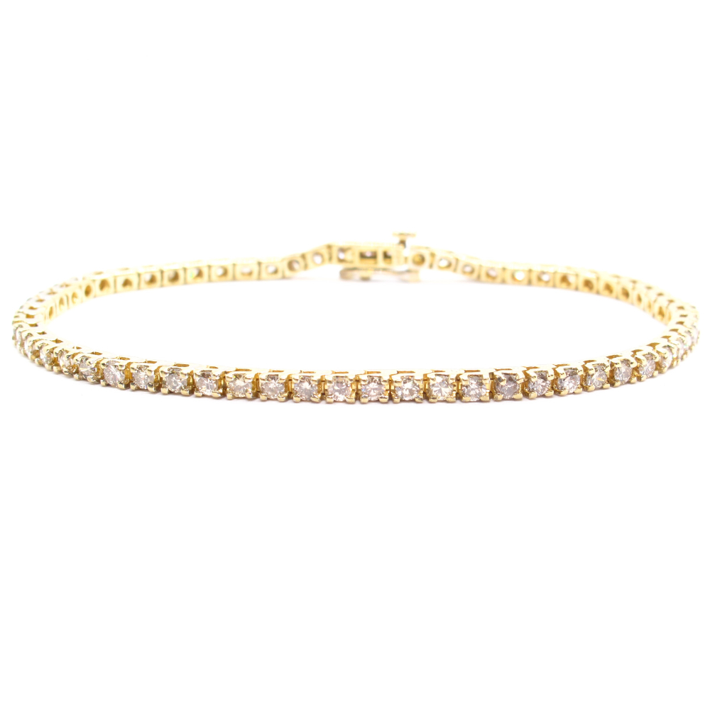 Diamond Tennis Bracelet 1.75 carats 14k Yellow Gold