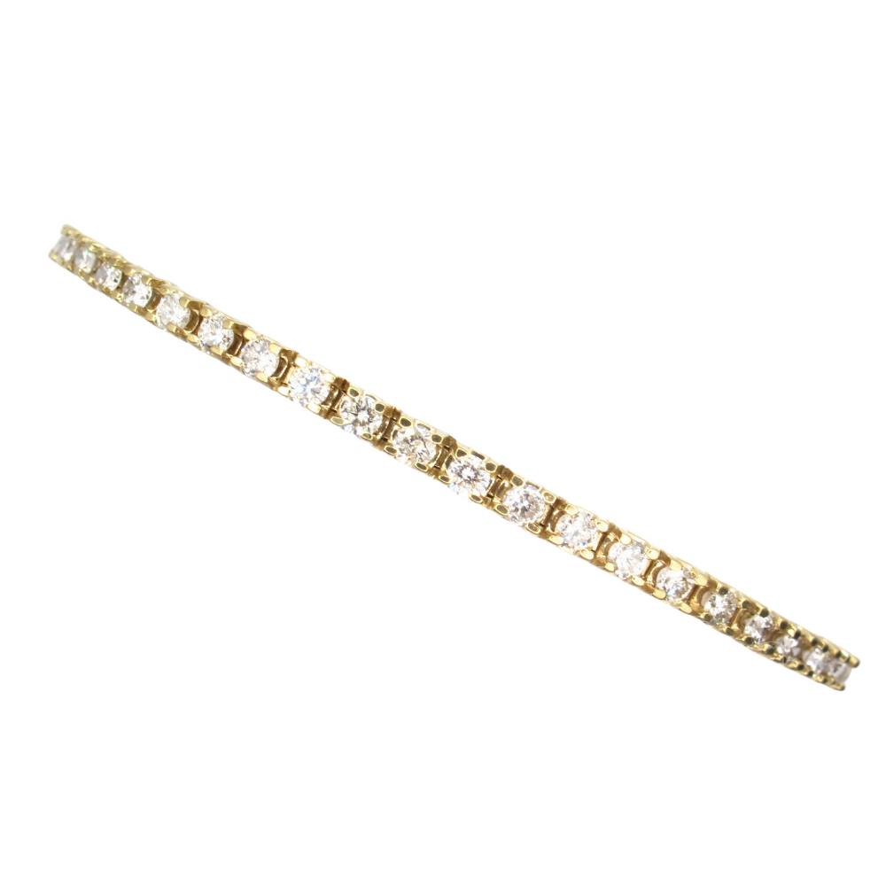 Yellow Gold Diamond Bolo Bracelet 1.05 carats