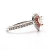 1 carat Diamond Heart Halo Engagement Ring Side