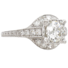 1.12ctw Old European Diamond Edwardian Engagement Ring GIA Platinum side (1)
