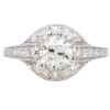 1.12ctw Old European Diamond Edwardian Engagement Ring GIA Platinum side (2)