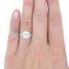 1.12ctw Old European Diamond Edwardian Engagement Ring GIA Platinum worn