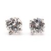 1.50 carat diamond stud earrings white gold