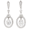 1900's 4.53ctw Diamond Edwardian Earrings Platinum GIA front