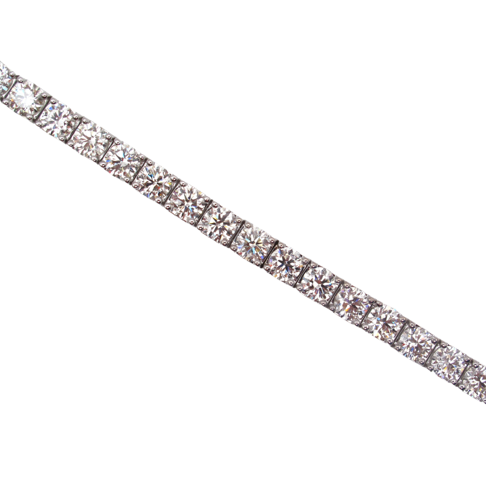 Diamond Tennis Bracelet | 9 Carat Diamond Bracelet In 14 Karat White Gold,  7 Inches