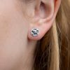Crossbone Skull Stud Earrings Worn