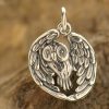 Detailed Owl In Flight Charm Contrast