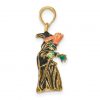 Enameled Witch with Broom Gold Charm Side