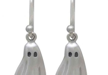 Ghost Dangle Silver Earrings