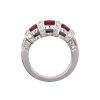 Heavy White Gold 1.50 carat Ruby and Diamond Band Profile