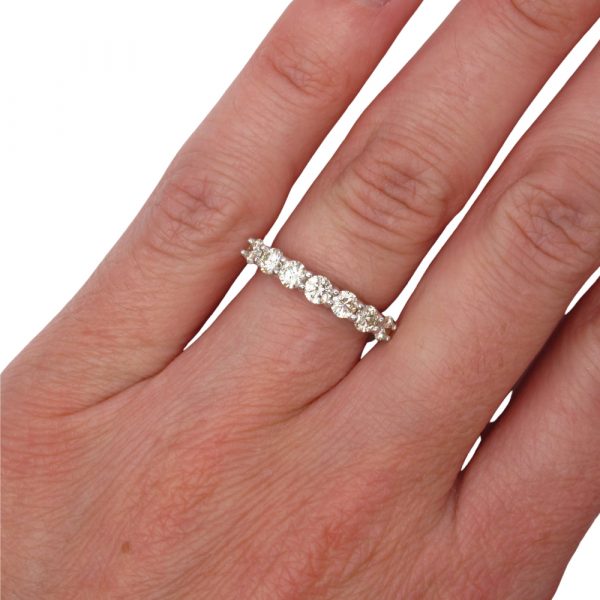 1 carat diamond anniversary band hand