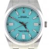 Pre-Owned Rolex 39MM Oyster Perpetual (2019) Stainless Steel#114300 up close face