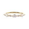 Marquise Round Diamond Band Yellow Gold