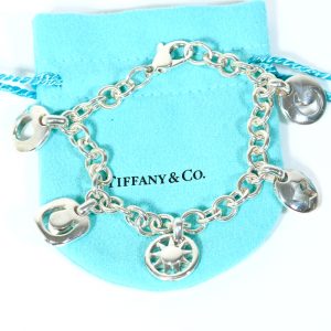 Tiffany & Co Stencil Charm Bracelet Sterling Silver