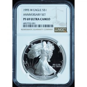 1995-W Proof Silver American Eagle PF69 Ultra Cameo NGC