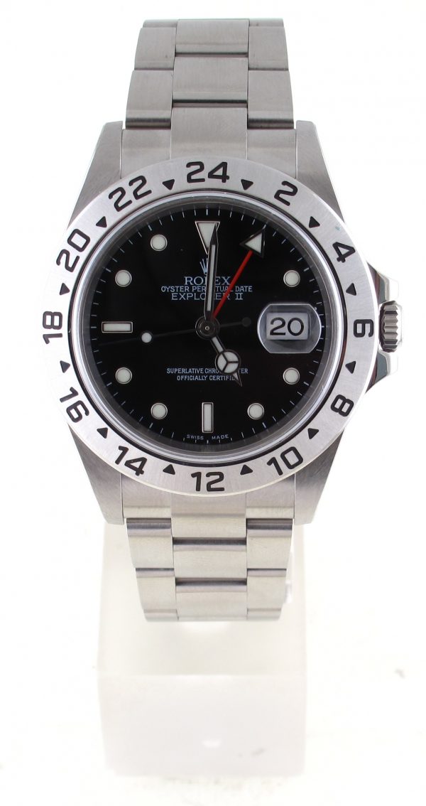 Pre-Owned Rolex Explorer II (2003) Stainless Steel 16570 Front