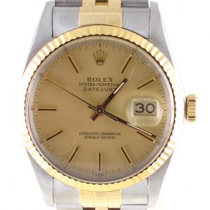 Pre-Owned Rolex Two Tone Datejust (1986) 16013 Front Close