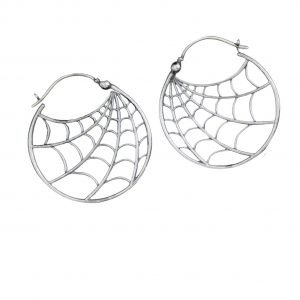 Spider Web Hoop Earrings