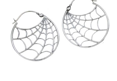 Spider Web Hoop Earrings